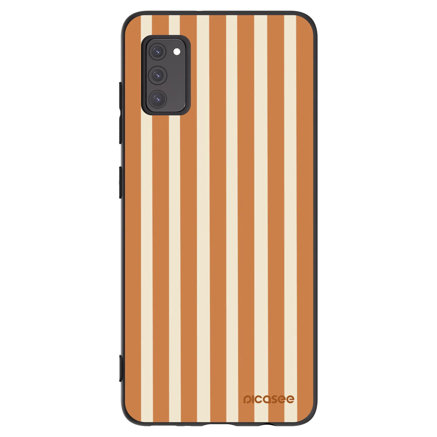 Picasee Samsung Galaxy A41 A415F Hülle - Schwarzes Silikon - Orange lines
