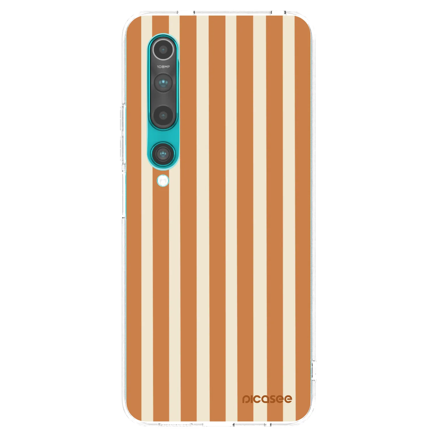 Picasee Xiaomi Mi 10 Hülle - Transparentes Silikon - Orange lines
