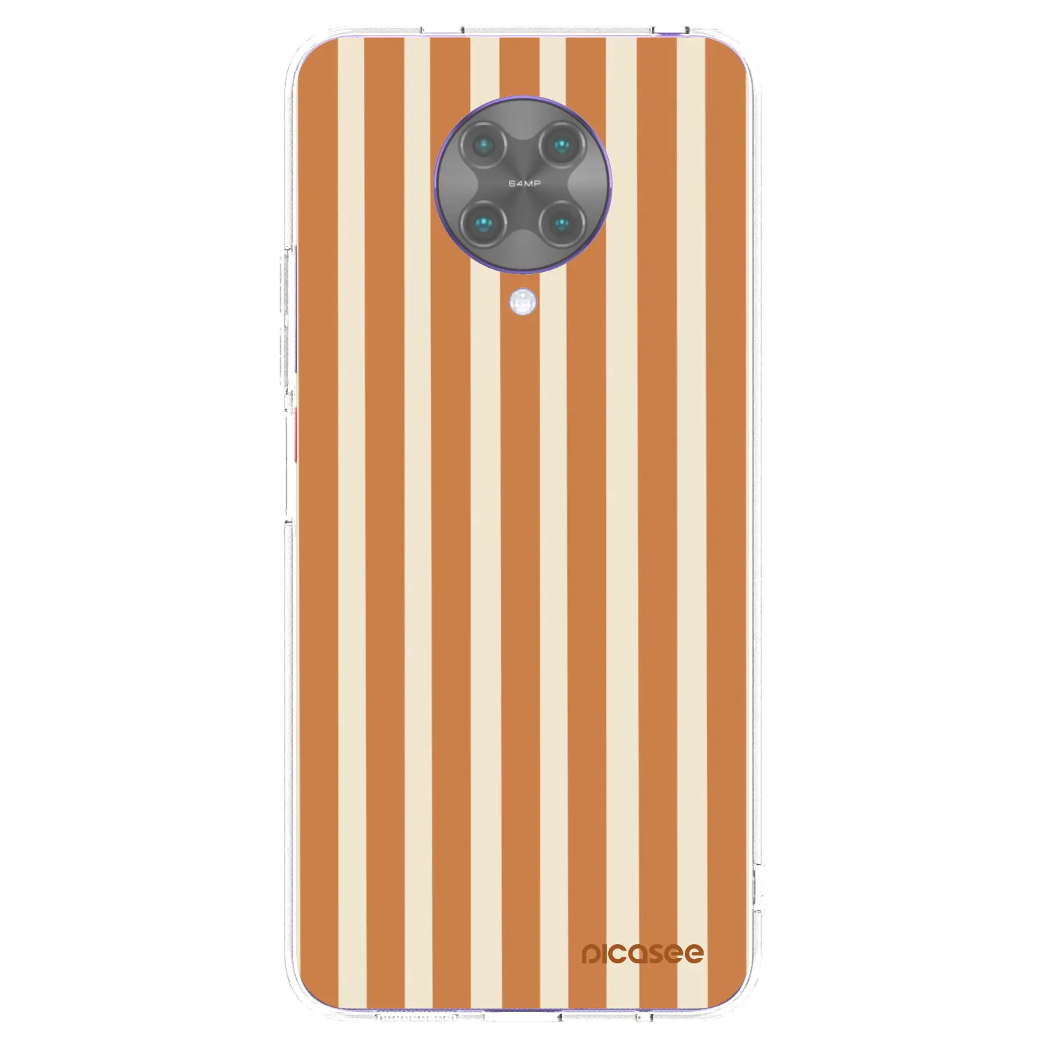 Picasee Xiaomi Poco F2 Pro Hülle - Transparentes Silikon - Orange lines