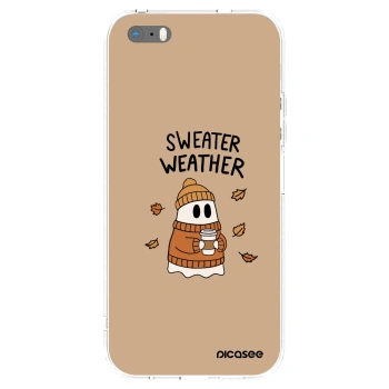 Picasee Apple iPhone 5/5S/SE Hülle - Transparentes Silikon - Sweater ghost