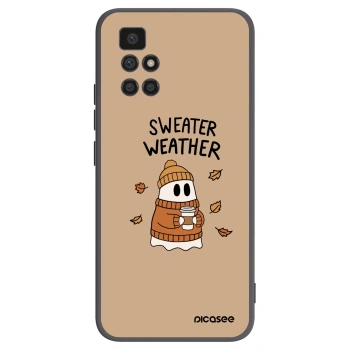 Picasee Xiaomi Redmi 10 Hülle - Schwarzes Silikon - Sweater ghost