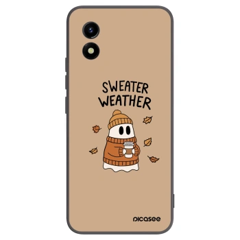 Picasee Vivo Y01 Hülle - Schwarzes Silikon - Sweater ghost