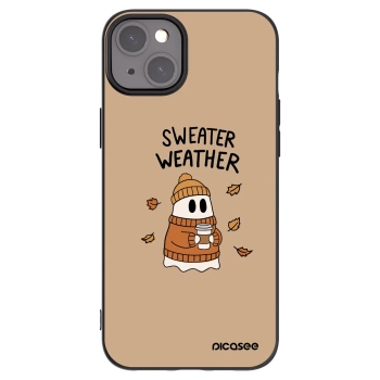 Picasee Apple iPhone 15 Plus Hülle - Schwarzes Silikon - Sweater ghost