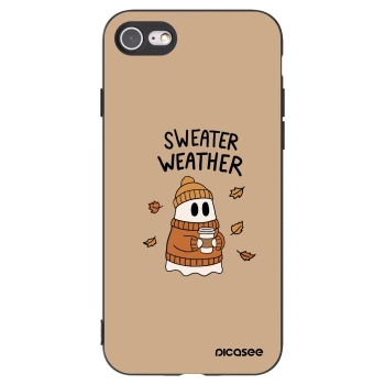 Picasee Apple iPhone 8 Hülle - Schwarzes Silikon - Sweater ghost