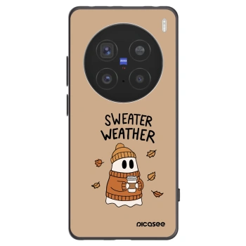 Picasee Vivo X200 Pro Hülle - Schwarzes Silikon - Sweater ghost