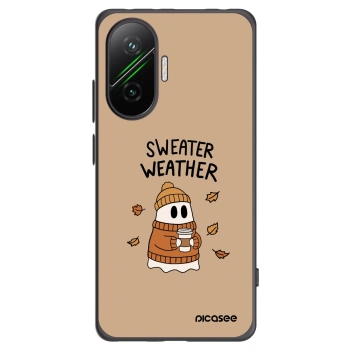 Picasee Xiaomi Poco F7 5G Hülle - Schwarzes Silikon - Sweater ghost