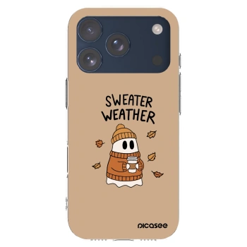 Picasee Apple iPhone 17 Pro Hülle - Transparentes Silikon - Sweater ghost