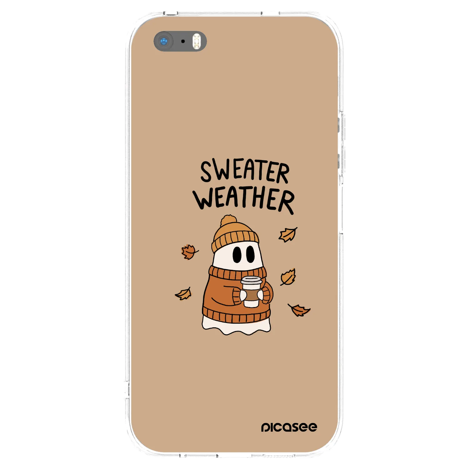 Picasee Apple iPhone 5/5S/SE Hülle - Transparentes Silikon - Sweater ghost