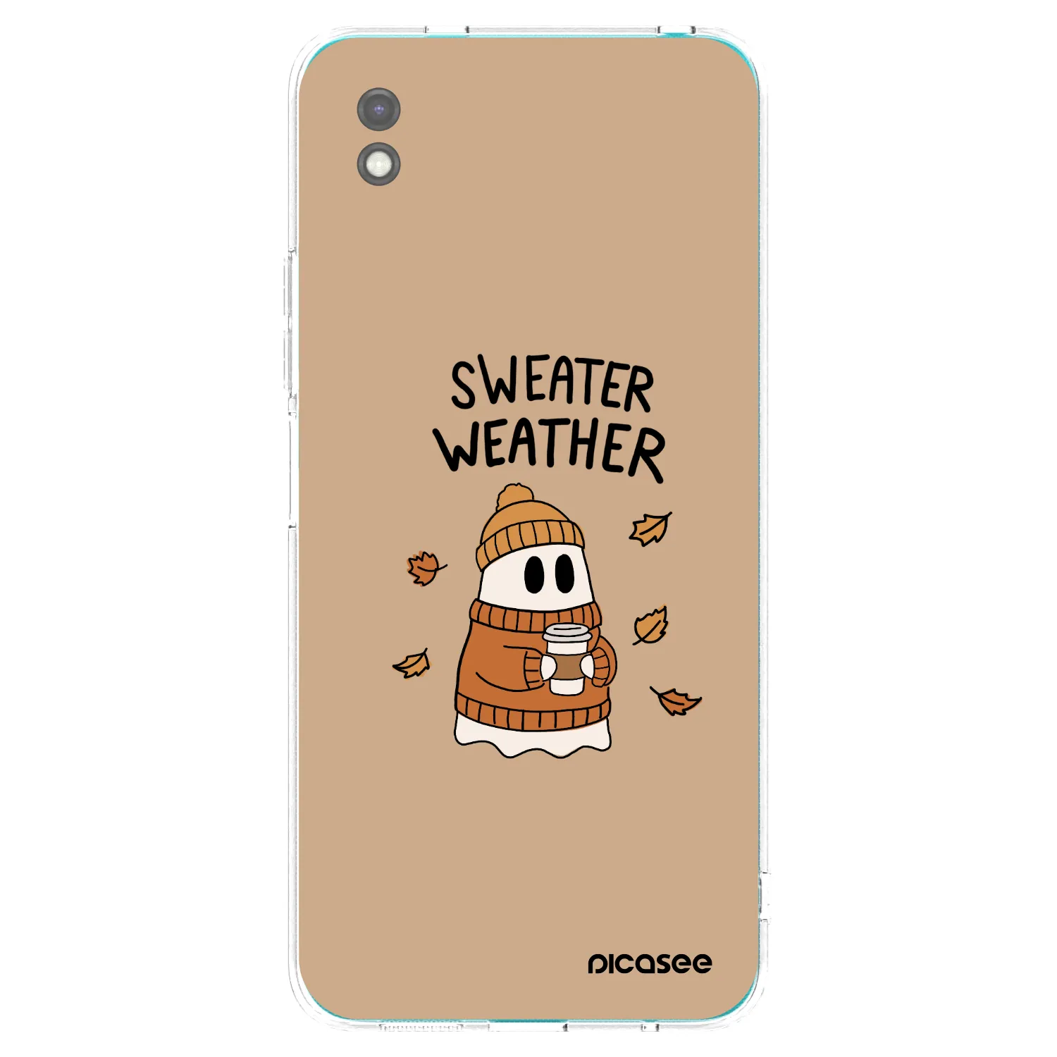 Picasee Xiaomi Redmi 9A Hülle - Schwarzes Silikon - Sweater ghost