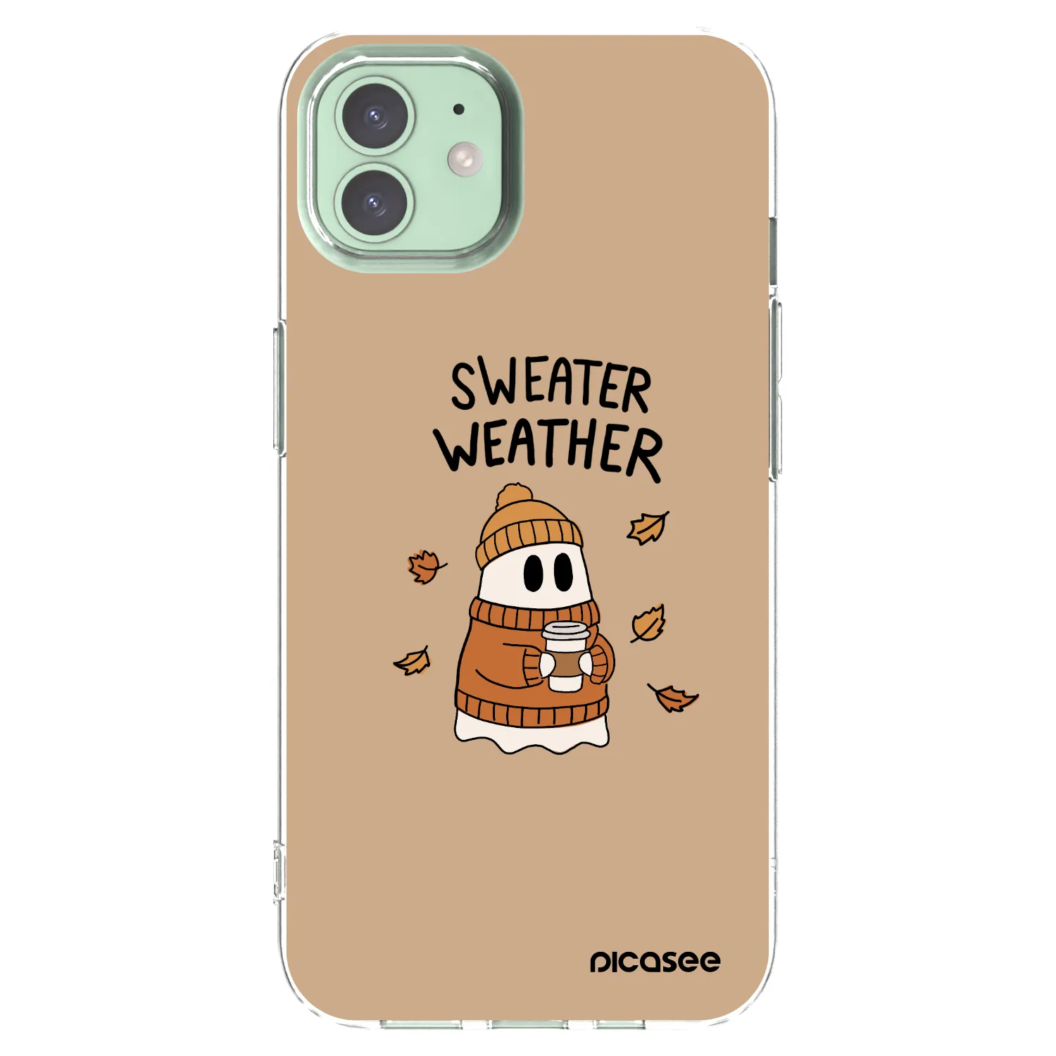 Picasee Apple iPhone 12 Hülle - Transparentes Silikon - Sweater ghost