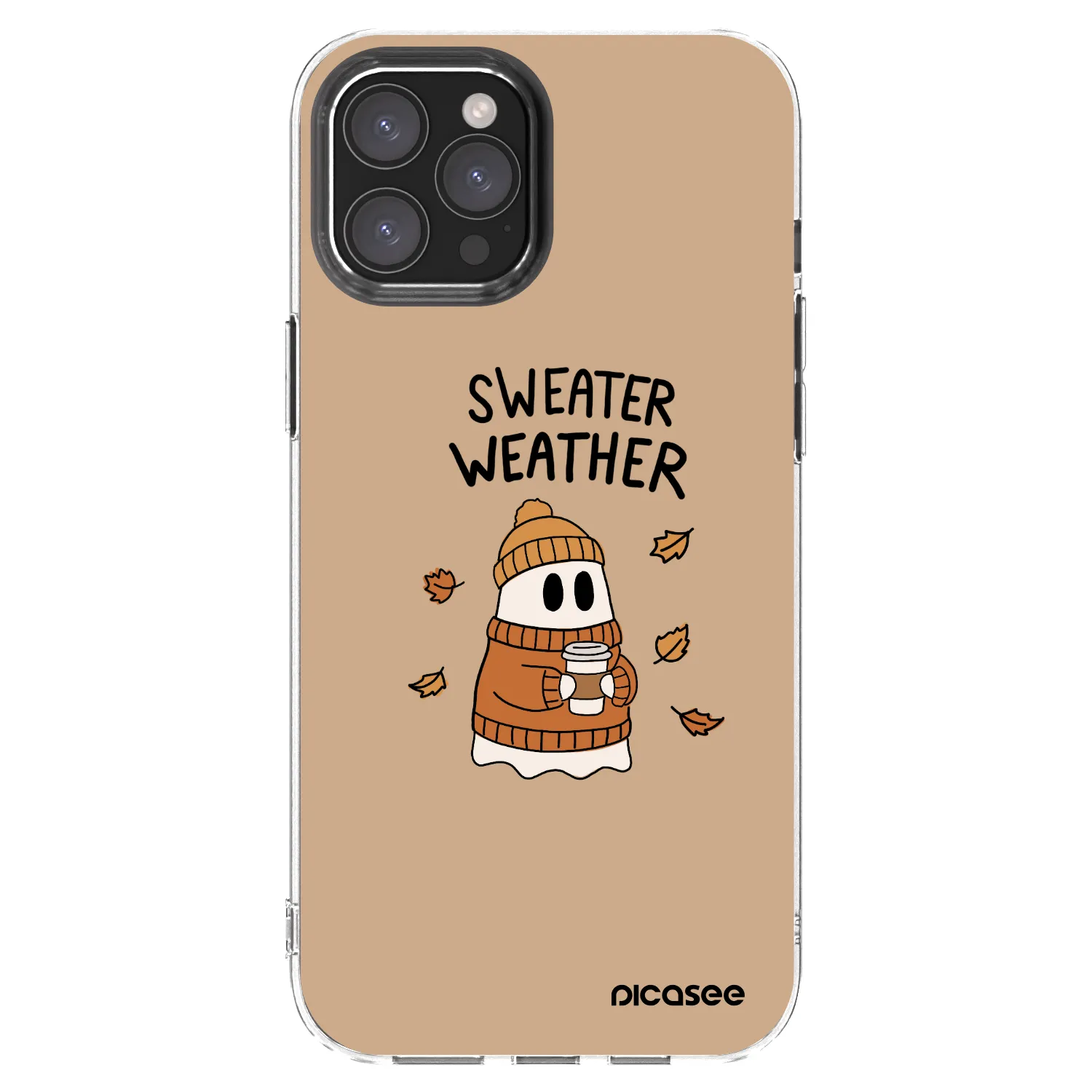 Picasee Apple iPhone 12 Pro Max Hülle - Transparentes Silikon - Sweater ghost
