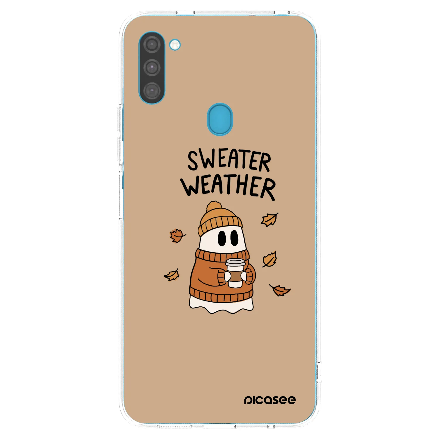 Picasee Samsung Galaxy M11 Hülle - Transparentes Silikon - Sweater ghost