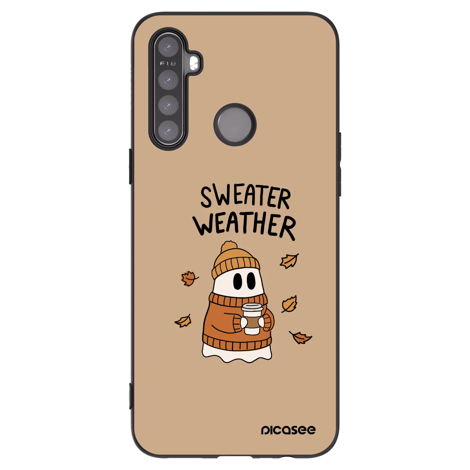 Picasee Realme 5 Hülle - Schwarzes Silikon - Sweater ghost