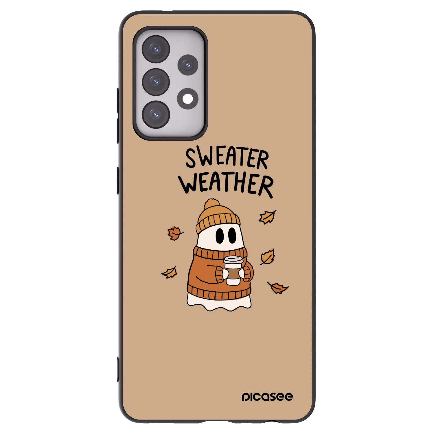 Picasee Samsung Galaxy A52 5G A525F Hülle - Schwarzes Silikon - Sweater ghost