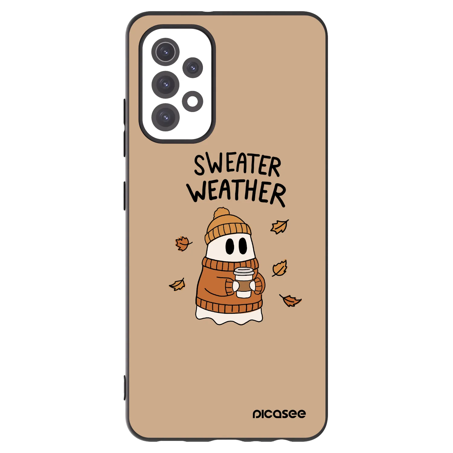 Picasee Samsung Galaxy A32 5G A326B Hülle - Schwarzes Silikon - Sweater ghost