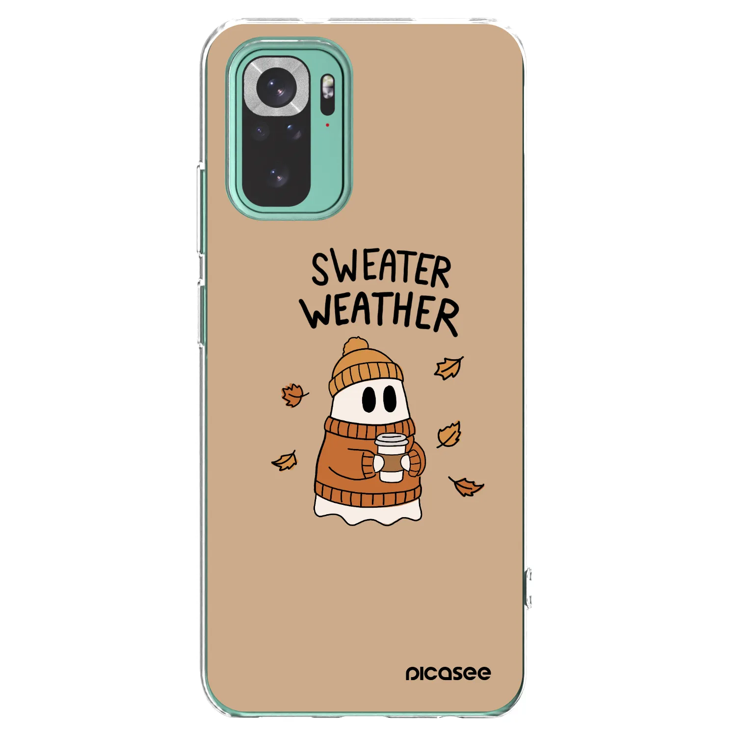 Picasee Xiaomi Redmi Note 10 Pro Hülle - Transparentes Silikon - Sweater ghost