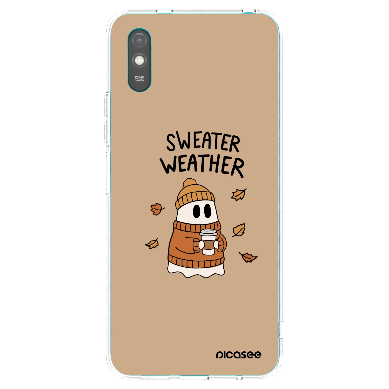 Picasee Xiaomi Redmi 9AT Hülle - Transparentes Silikon - Sweater ghost
