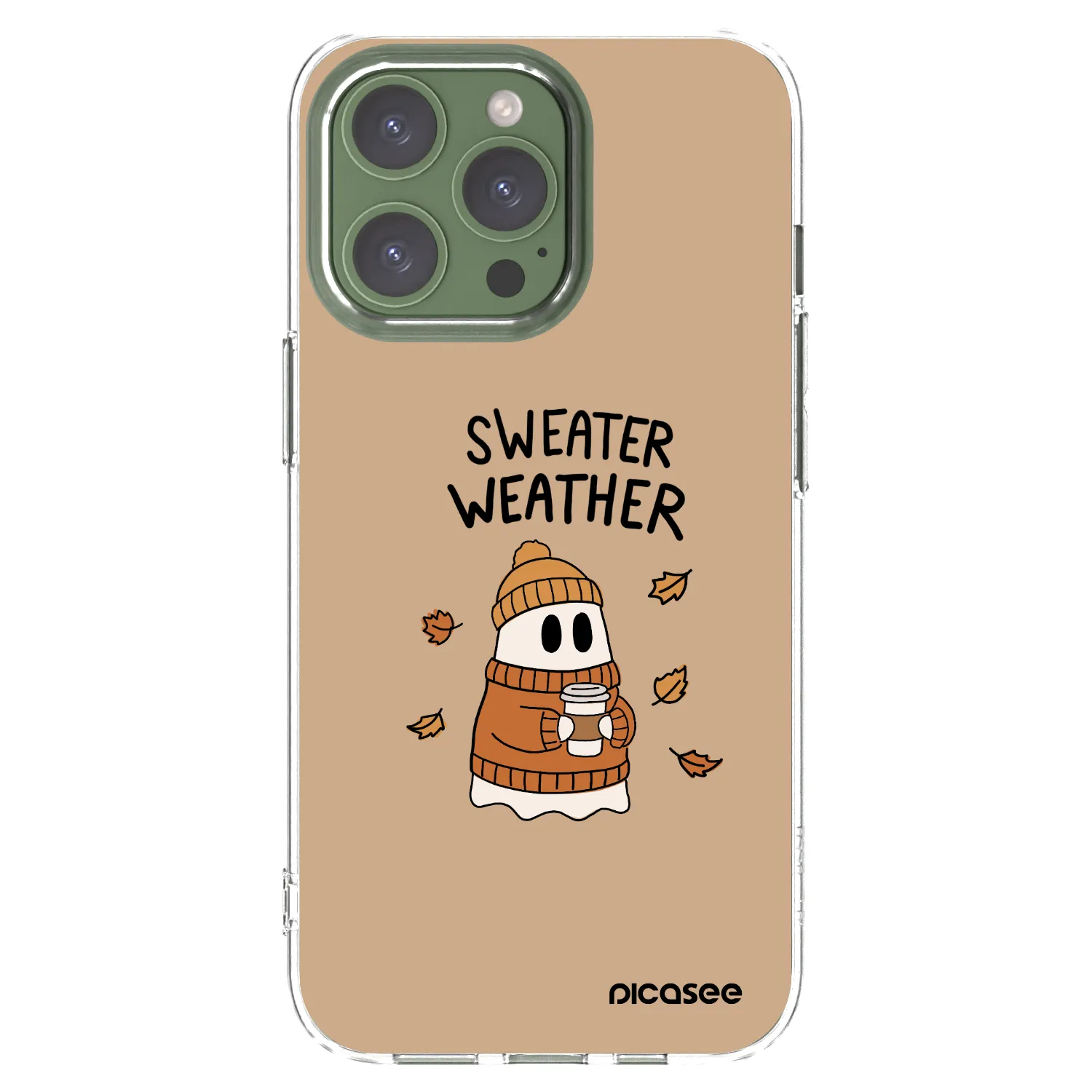 Picasee Apple iPhone 13 Pro Hülle - Transparentes Silikon - Sweater ghost
