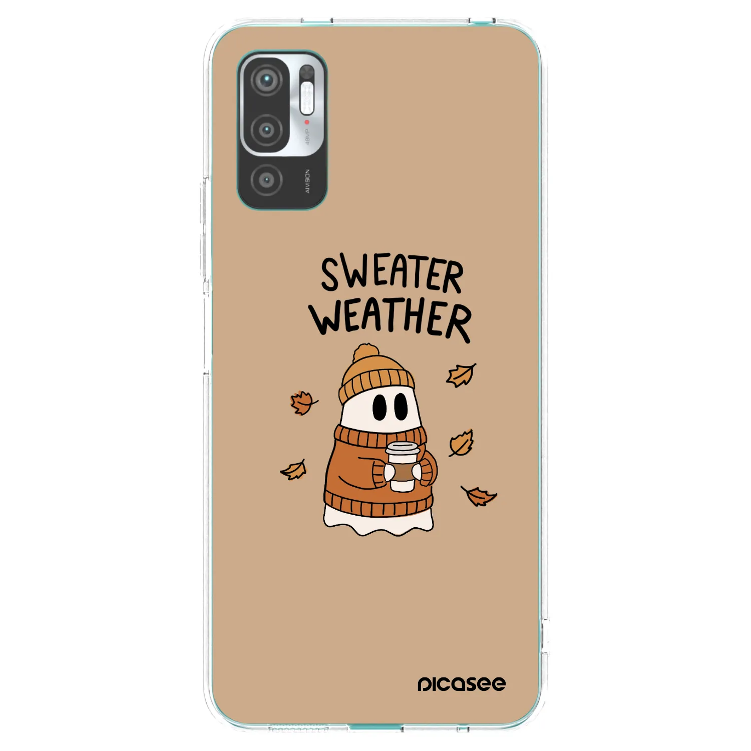 Picasee Xiaomi Redmi Note 10 5G Hülle - Transparentes Silikon - Sweater ghost