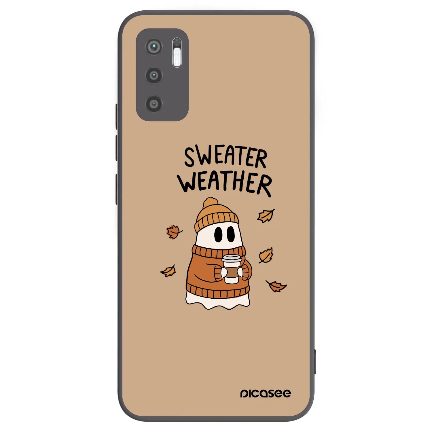 Picasee Xiaomi Redmi Note 10 5G Hülle - Schwarzes Silikon - Sweater ghost