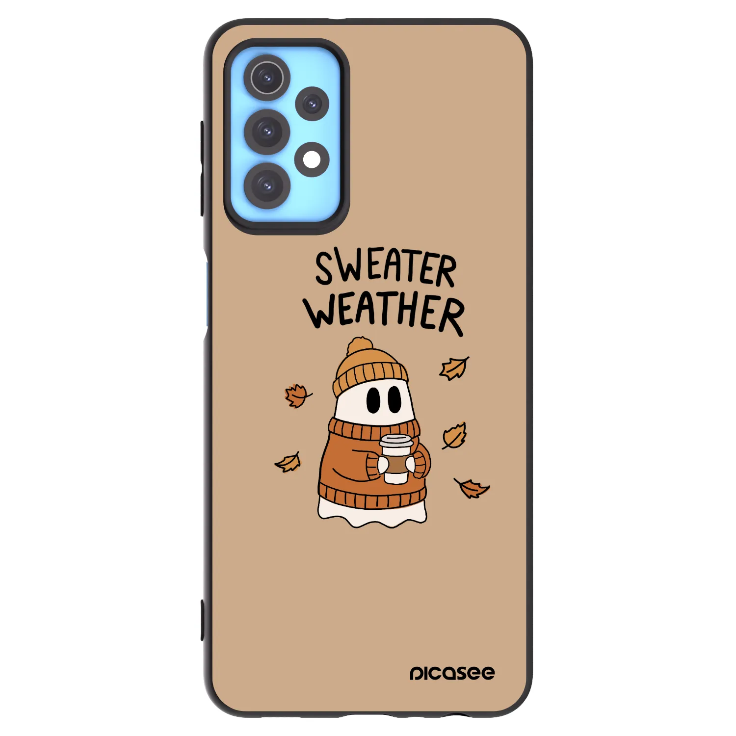Picasee Samsung Galaxy A32 4G SM-A325F Hülle - Schwarzes Silikon - Sweater ghost
