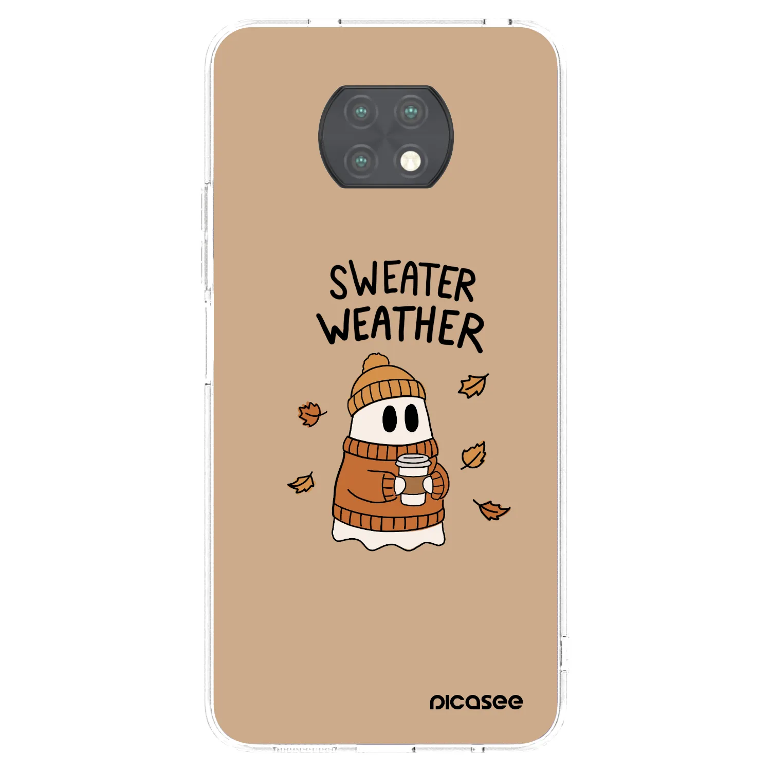 Picasee Xiaomi Redmi Note 9T Hülle - Transparentes Silikon - Sweater ghost