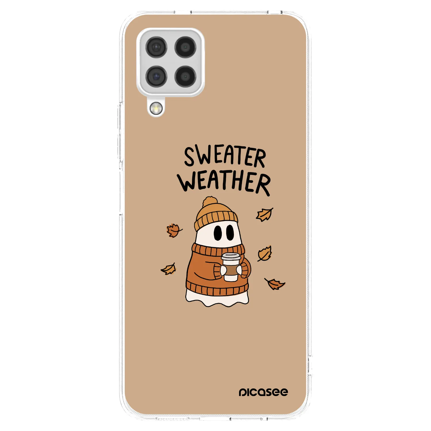 Picasee Samsung Galaxy A22 A225F 4G Hülle - Transparentes Silikon - Sweater ghost