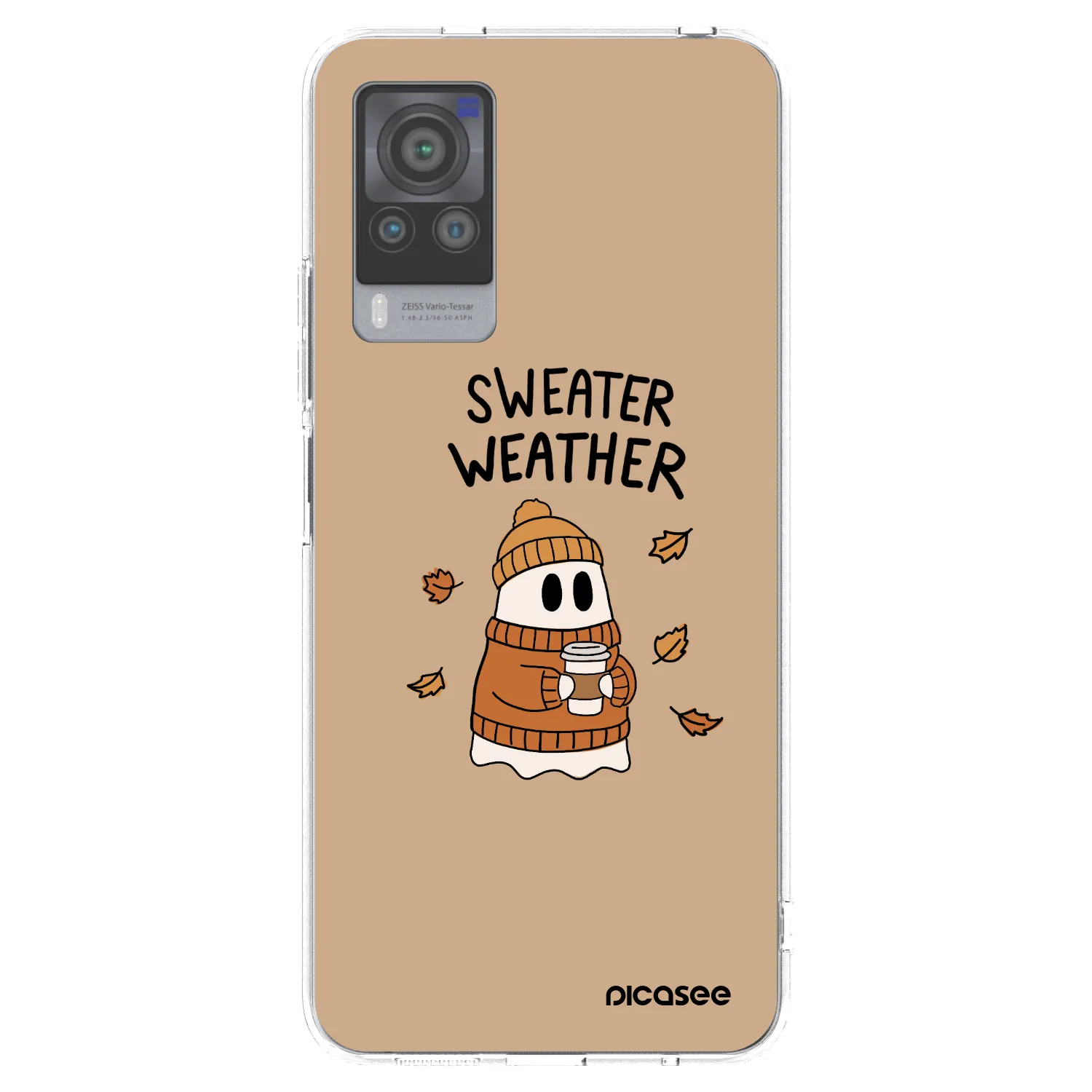 Picasee Vivo X60 Pro 5G Hülle - Transparentes Silikon - Sweater ghost