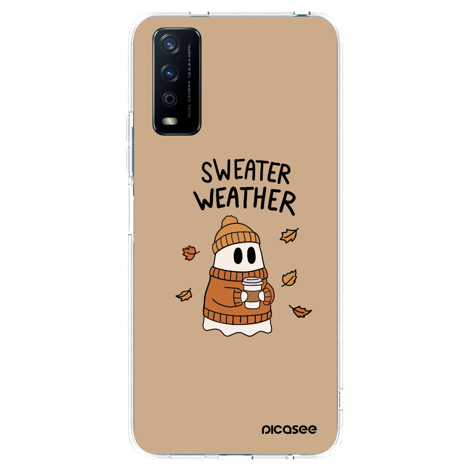Picasee Vivo Y11s Hülle - Transparentes Silikon - Sweater ghost