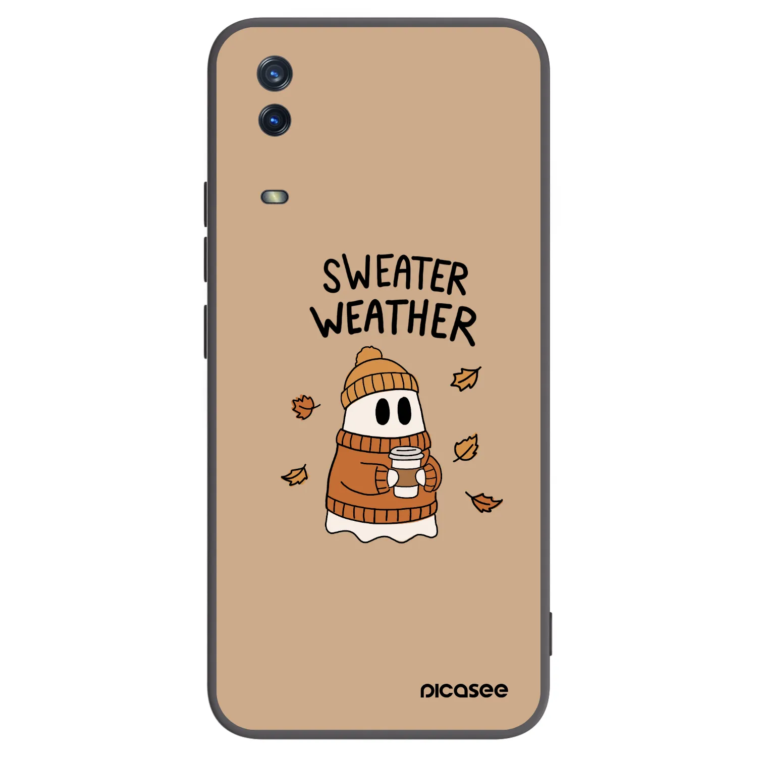 Picasee Vivo Y11s Hülle - Schwarzes Silikon - Sweater ghost
