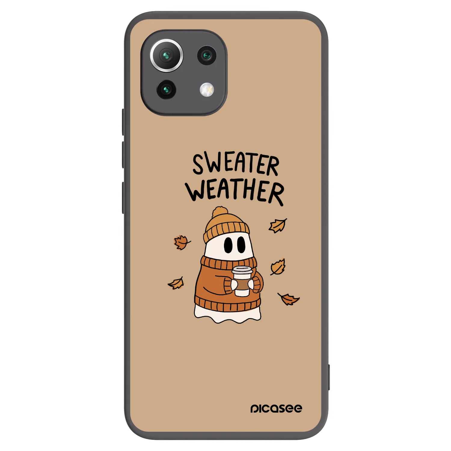 Picasee Xiaomi 11 Lite 5G NE Hülle - Schwarzes Silikon - Sweater ghost