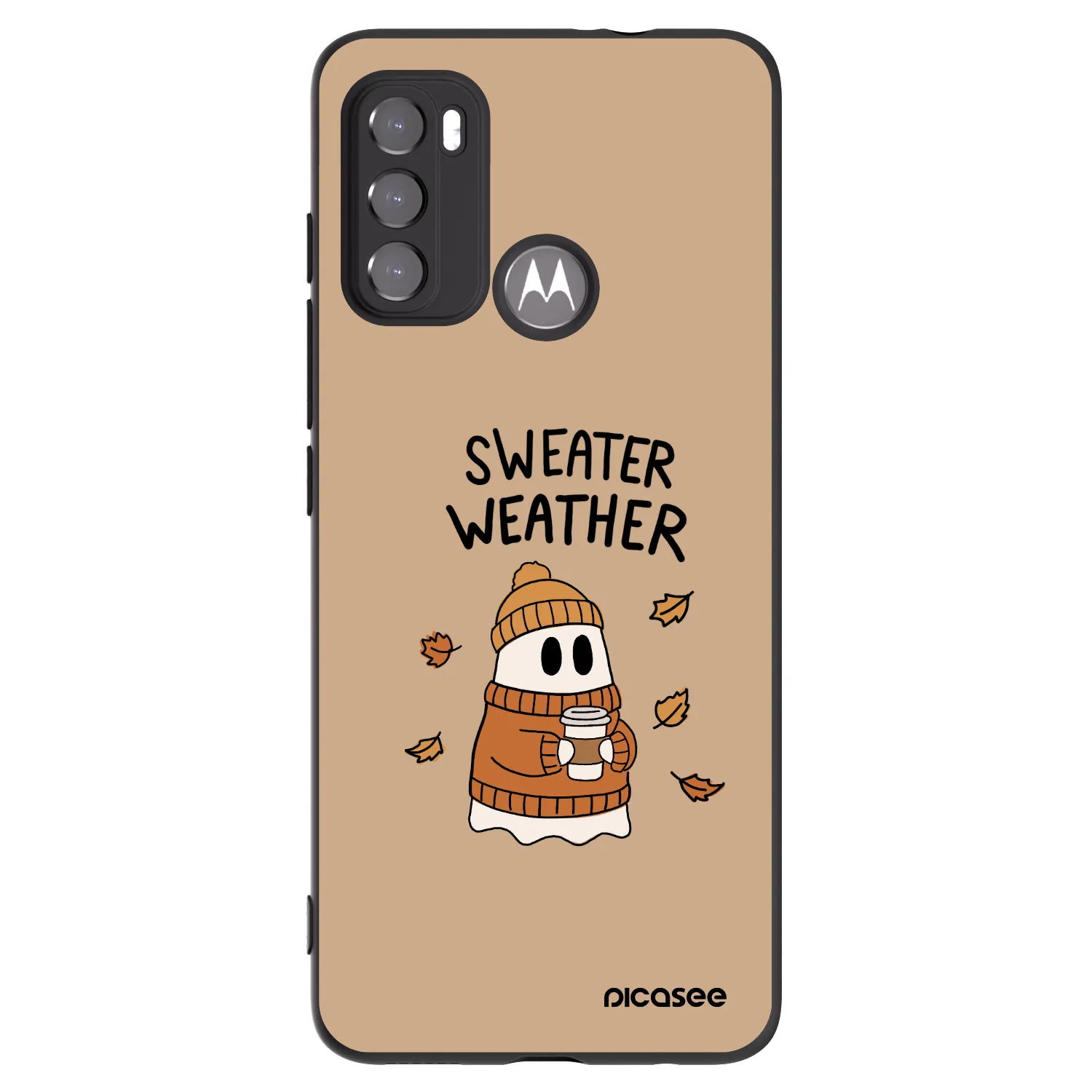 Picasee Motorola Moto G60 Hülle - Schwarzes Silikon - Sweater ghost