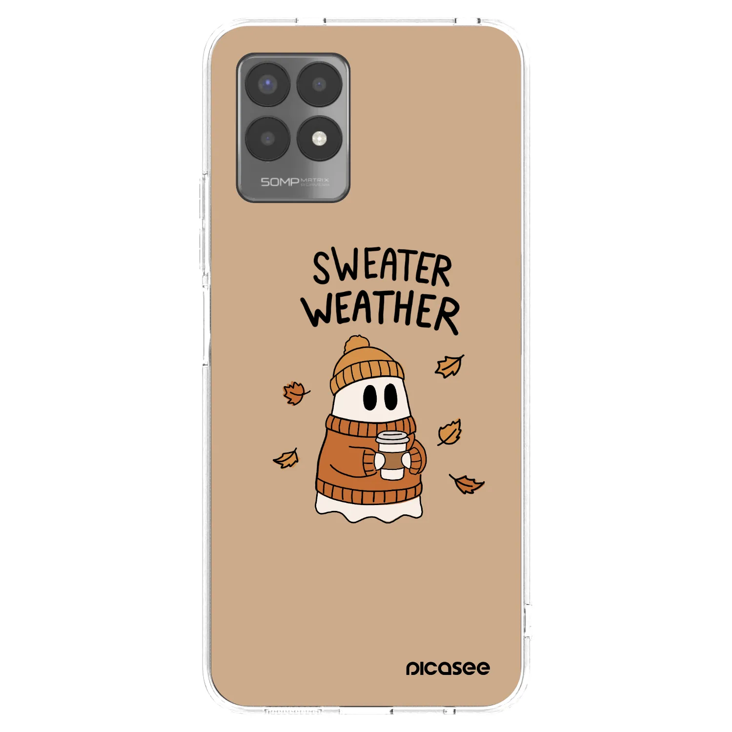 Picasee Realme 8i Hülle - Transparentes Silikon - Sweater ghost