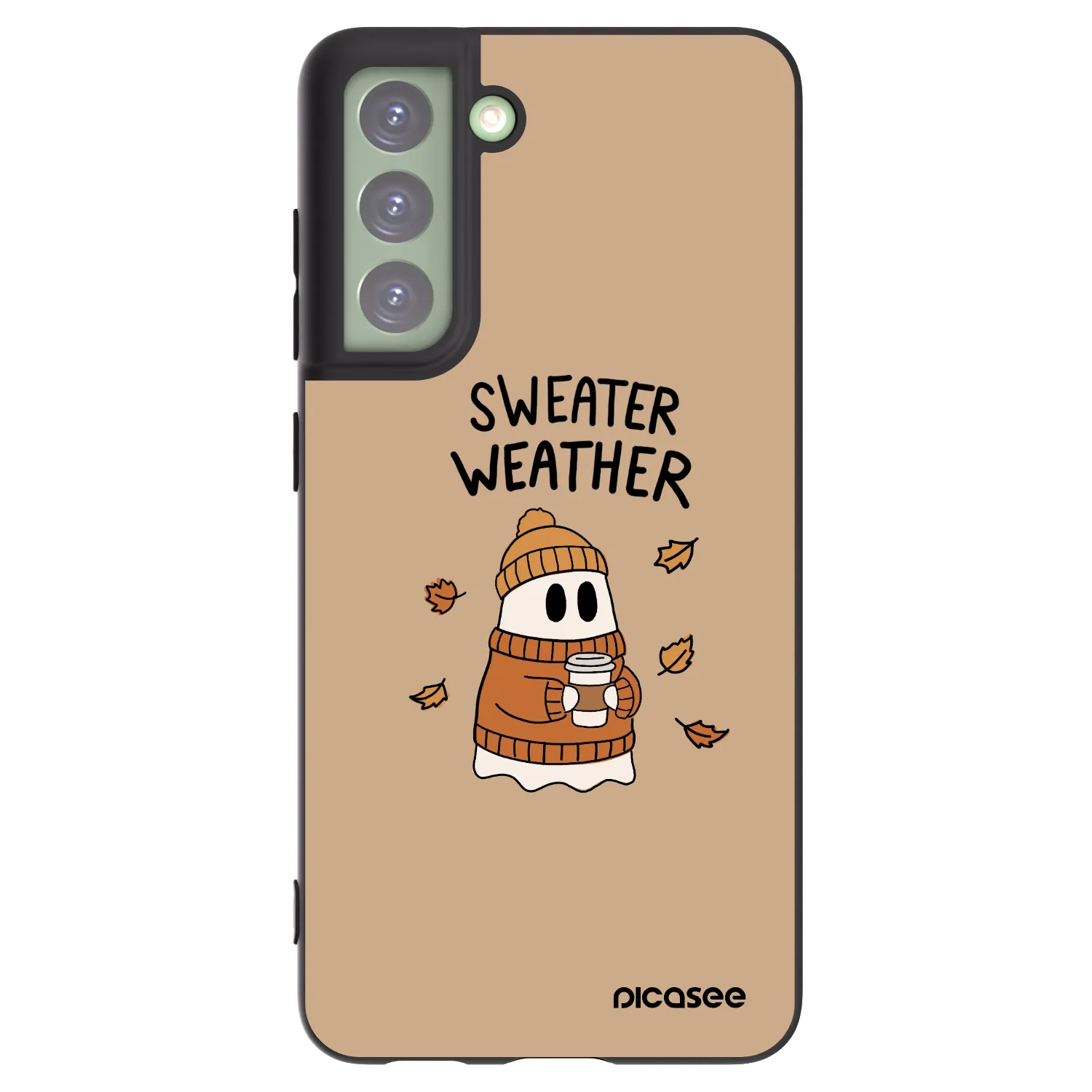 Picasee Samsung Galaxy S21 FE 5G Hülle - Schwarzes Silikon - Sweater ghost