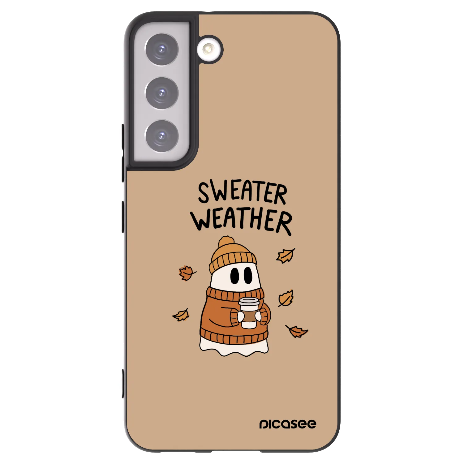 Picasee Samsung Galaxy S22 5G Hülle - Schwarzes Silikon - Sweater ghost