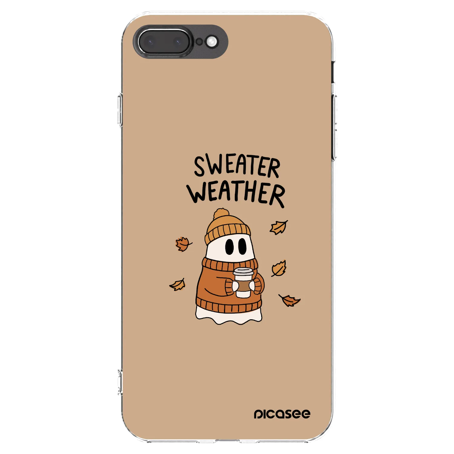 Picasee Apple iPhone 7 Plus Hülle - Transparentes Silikon - Sweater ghost