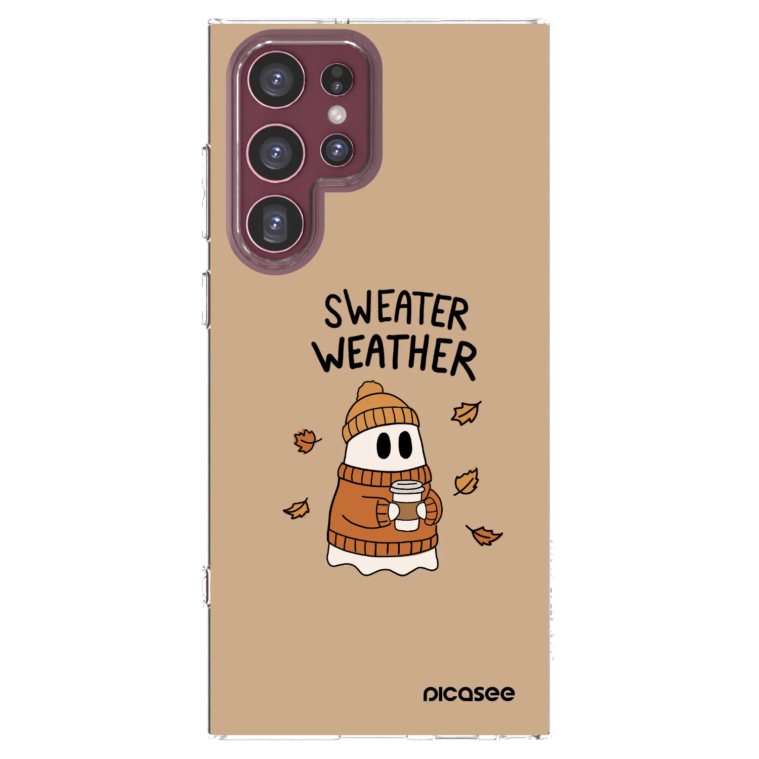Picasee Samsung Galaxy S22 Ultra 5G Hülle - Transparentes Silikon - Sweater ghost
