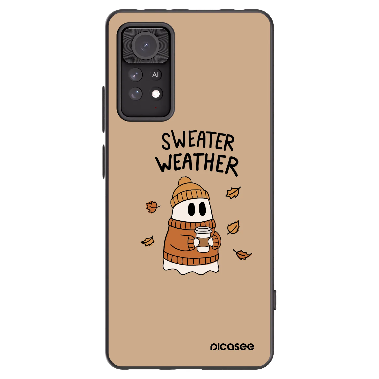 Picasee Xiaomi Redmi Note 11 Pro 5G Hülle - Schwarzes Silikon - Sweater ghost