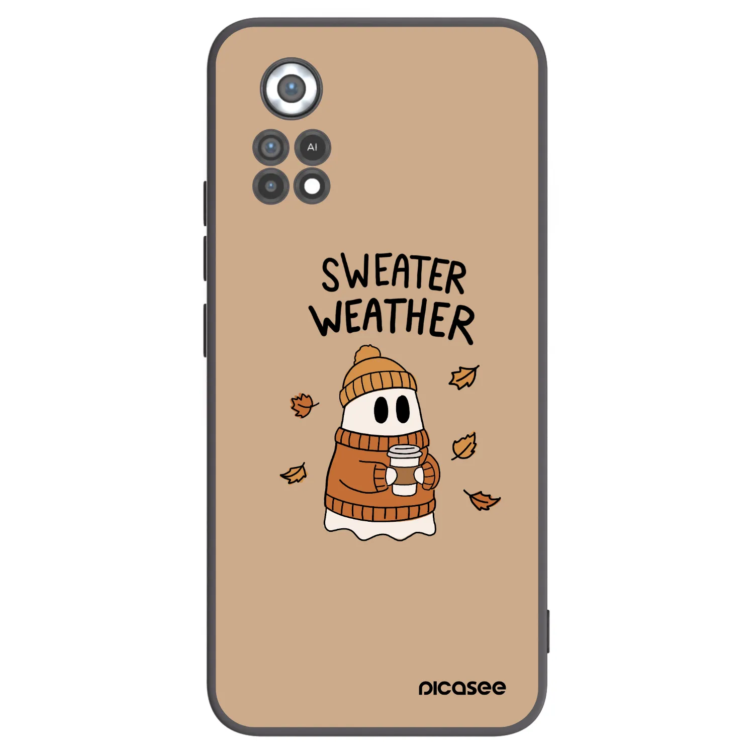 Picasee Xiaomi Poco X4 Pro 5G Hülle - Schwarzes Silikon - Sweater ghost