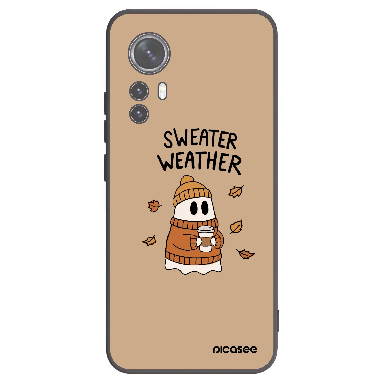 Picasee Xiaomi 12 Hülle - Schwarzes Silikon - Sweater ghost