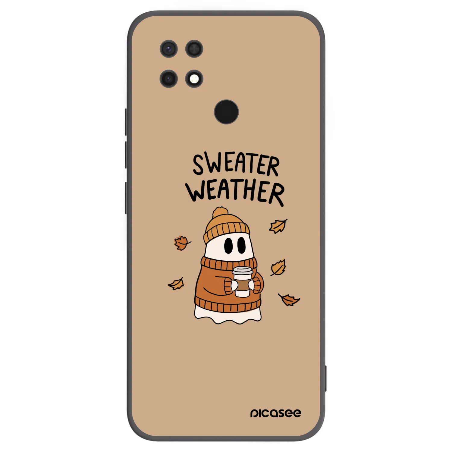 Picasee Xiaomi Redmi 10C Hülle - Schwarzes Silikon - Sweater ghost