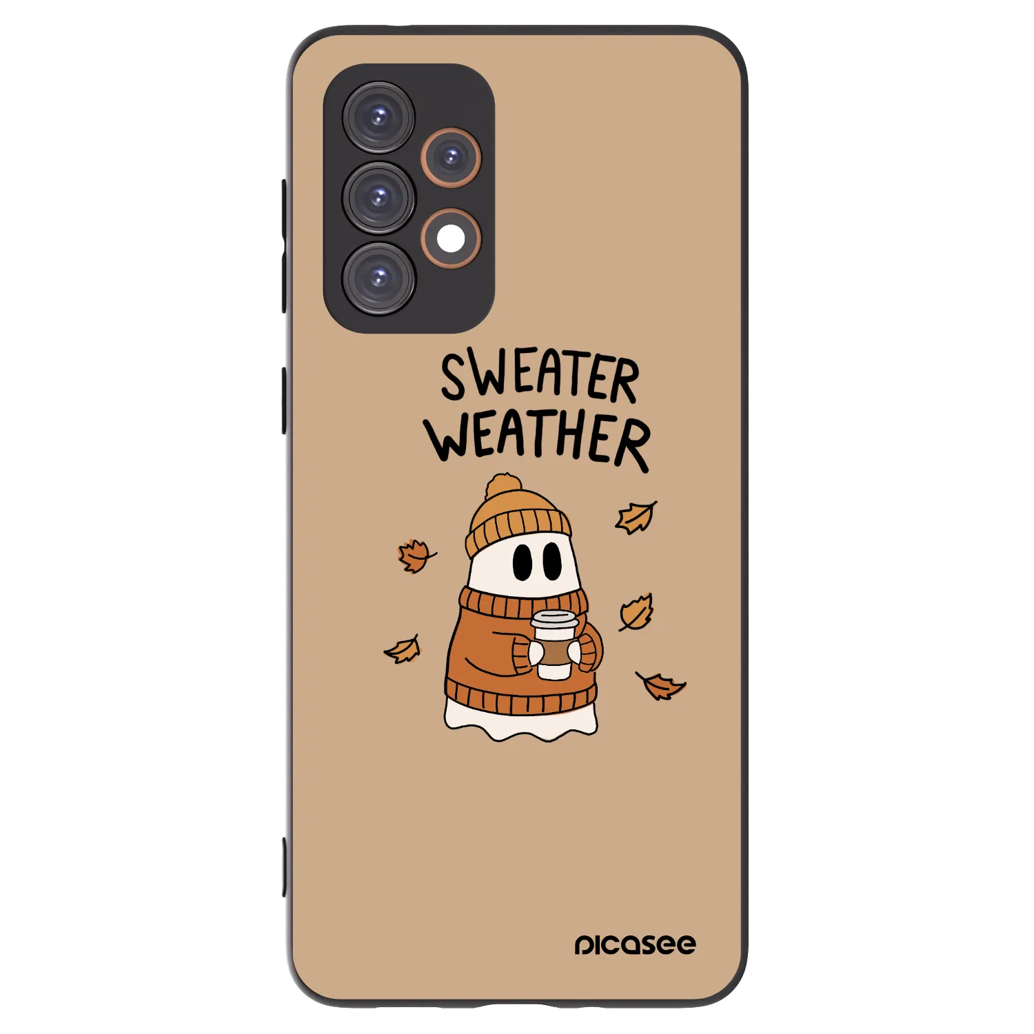 Picasee Samsung Galaxy A33 5G A336 Hülle - Schwarzes Silikon - Sweater ghost