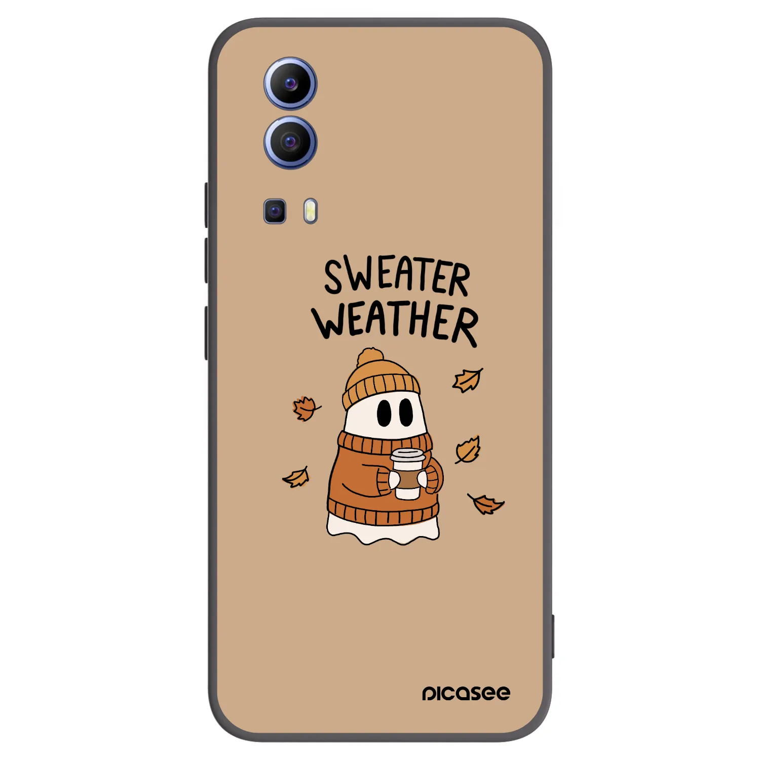 Picasee Vivo Y52 5G Hülle - Schwarzes Silikon - Sweater ghost