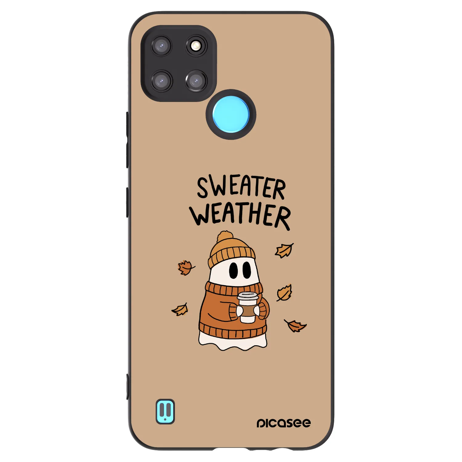 Picasee Realme C21Y Hülle - Schwarzes Silikon - Sweater ghost