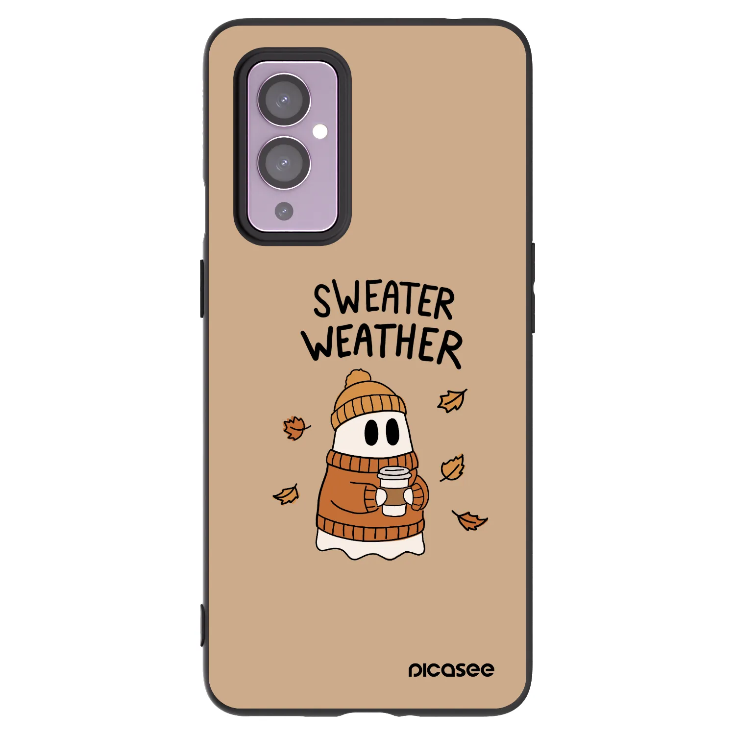 Picasee OnePlus 9 Hülle - Schwarzes Silikon - Sweater ghost