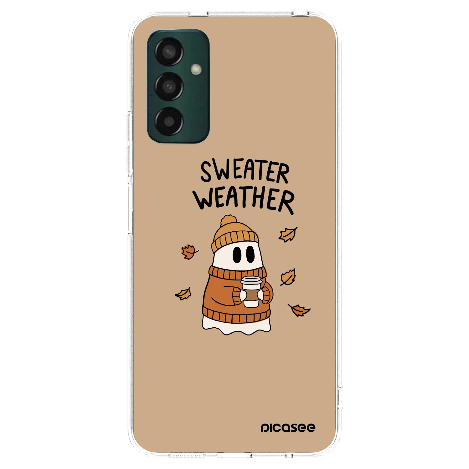 Picasee Samsung Galaxy M23 5G Hülle - Transparentes Silikon - Sweater ghost