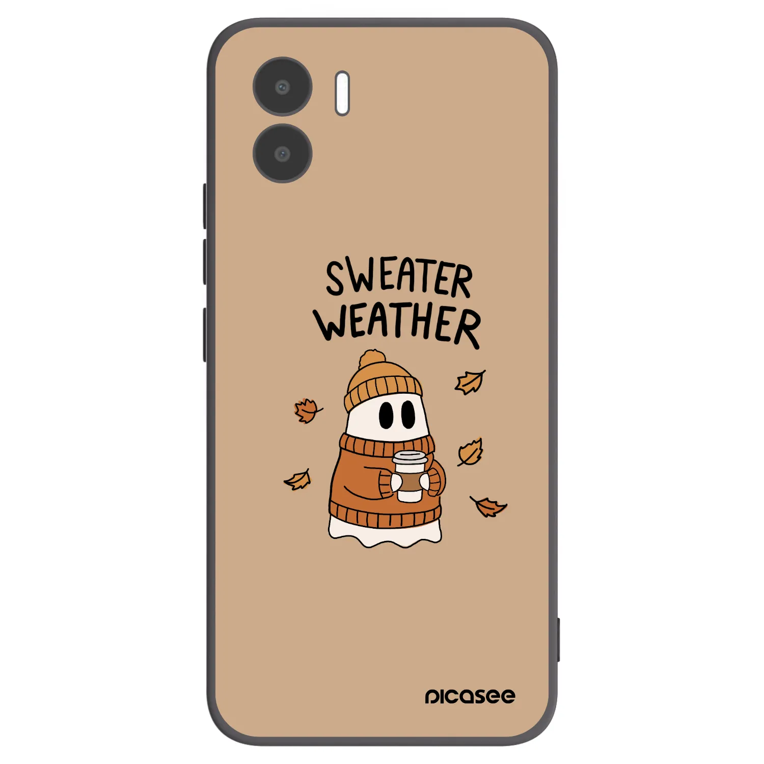 Picasee Xiaomi Redmi A1 Hülle - Schwarzes Silikon - Sweater ghost