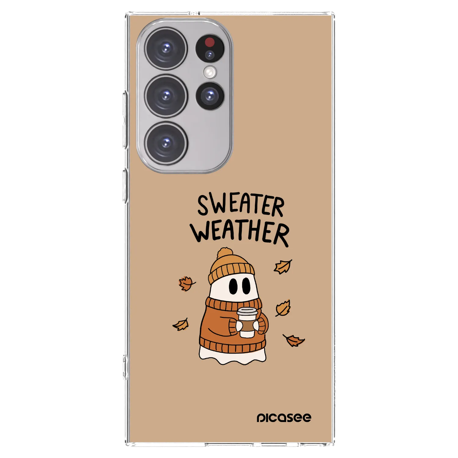 Picasee Samsung Galaxy S23 Ultra 5G Hülle - Transparentes Silikon - Sweater ghost