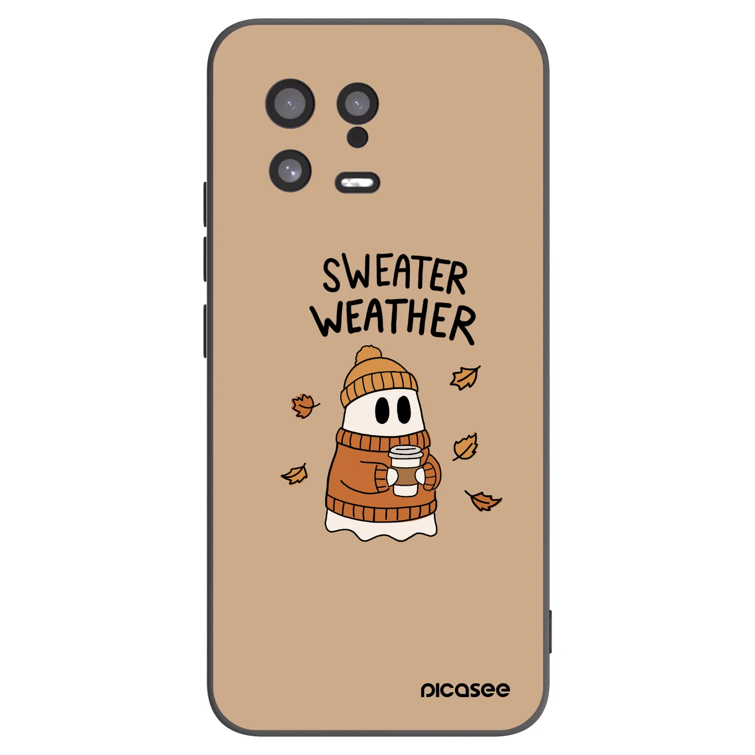 Picasee Xiaomi 13 Hülle - Schwarzes Silikon - Sweater ghost