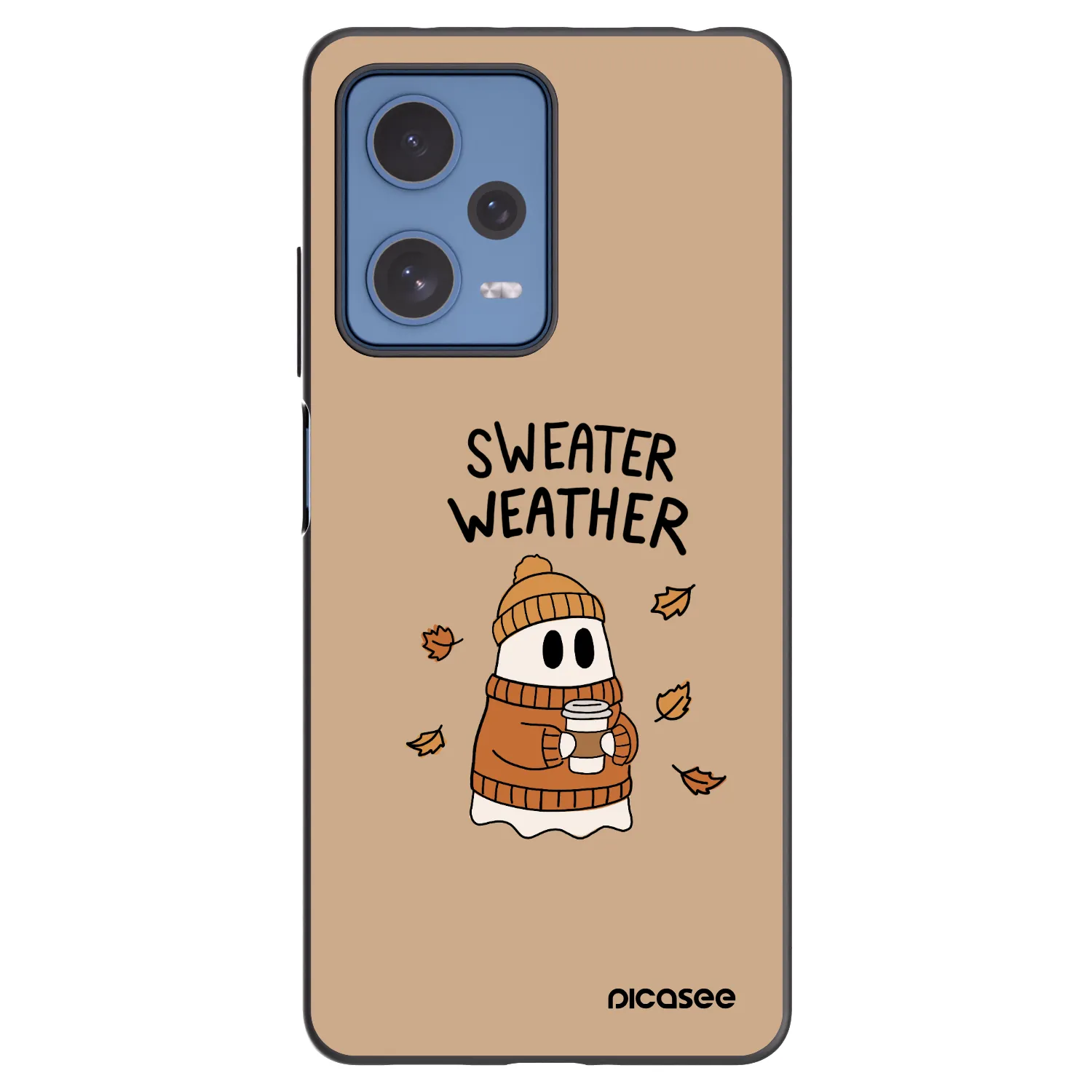 Picasee Xiaomi Redmi Note 12 Pro 5G Hülle - Schwarzes Silikon - Sweater ghost